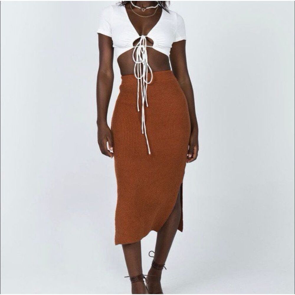 Princess Polly Knit Midi Skirt Size XS/S
